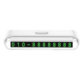 2 PCS One-Click Automatic Hiding Temporary Parking Signs For Cars(White - Green Numbers)