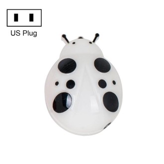 A62 Beetle Shape LED Night Light Plug-in Intelligent Light Control Sensor Light, Plug:US Plug(White)