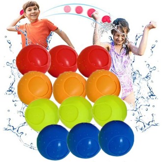 8 PCS Children Silicone Water Polo Water Fight Toy For Venting Decompression, Diameter: 6cm(Red)