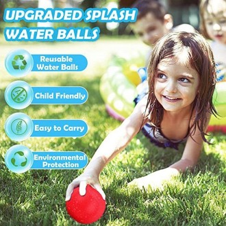 8 PCS Children Silicone Water Polo Water Fight Toy For Venting Decompression, Diameter: 6cm(Red)