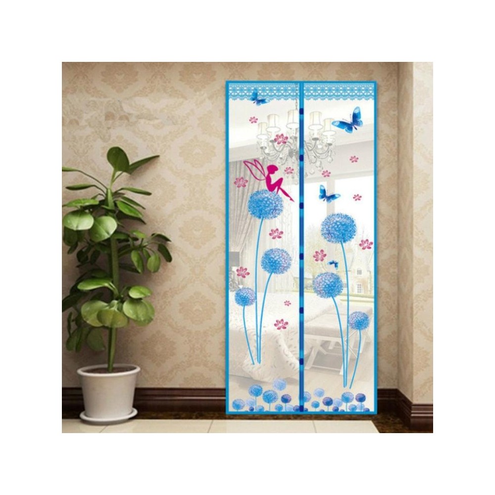 Summer Mosquito Curtain Magnetic Soft Screen Door Curtain, Size:100 x 210cm(Baby Blue)