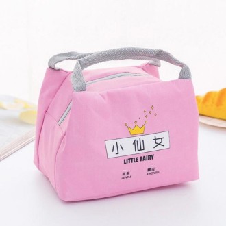 Portable Student Lunch Outdoor Portable Insulation Child Cute Student Lunch Box Bag(Little Fairy)