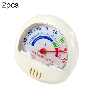 2 PCS Freezer Thermometer Indoor Outdoor Pointer Thermometer(White)