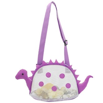 Dinosaur Children Beach Playing Sand Shell Storage Bag(Purple)