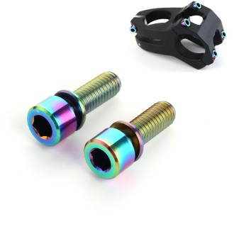 2 PCS Bicycle Accessories Titanium Bottle Cage Screw M5 15mm(Colour)