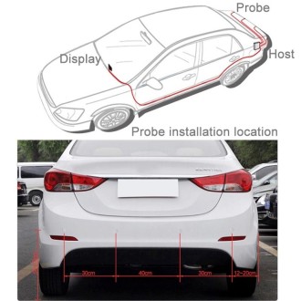 Car Buzzer Reverse Backup Radar System - Premium Quality 4 Parking Sensors Car Reverse Backup Radar System with LCD Display(Brow