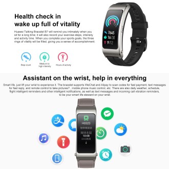 Original Huawei TalkBand B7 Smart Bracelet, 1.53 inch Screen, Support Bluetooth Call / Heart Rate / Blood Oxygen / Sleep Monitor