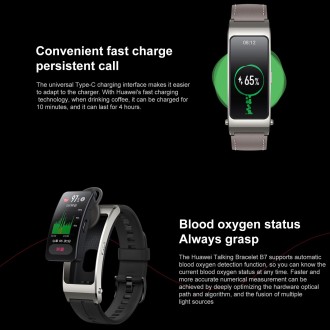 Original Huawei TalkBand B7 Smart Bracelet, 1.53 inch Screen, Support Bluetooth Call / Heart Rate / Blood Oxygen / Sleep Monitor