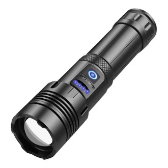 Short Style Micro USB Charging Outdoor Waterproof P70 + COB LED Flashlight, Support Power Display & Telescopic Focusing & 7-leve