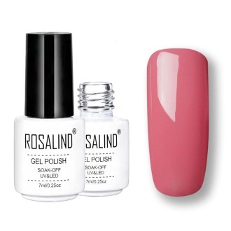 ROSALIND Gel Polish Set UV Semi Permanent Primer Top Coat Poly Gel Varnish Nail Art Manicure Gel, Capacity: 7ml