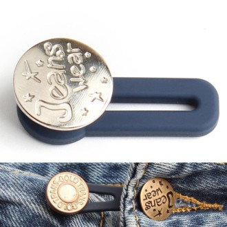 15 PCS 17mm Nail-Free Detachable Button Jeans Retractable Button Universal Extension Button(Style 2)