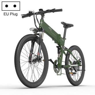 [EU Warehouse] BEZIOR X500 PRO 10.4AH 500W Folding Electric Mountain Bicycle with 26 inch Tires, EU Plug(Army Green)