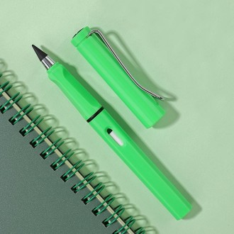 5 PCS No Ink No Need To Sharpen Drawing Sketch Pen Not Easy To Break Erasable HB Writing Pencil(Green)