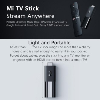 [HK Warehouse] Original Xiaomi Mi Android TV Stick, Quad Core Cotex A53, RAM 1GB + ROM 8GB, Global Version, EU Plug