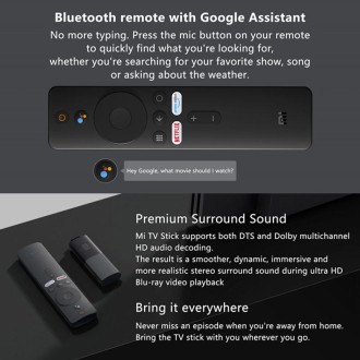 [HK Warehouse] Original Xiaomi Mi Android TV Stick, Quad Core Cotex A53, RAM 1GB + ROM 8GB, Global Version, EU Plug