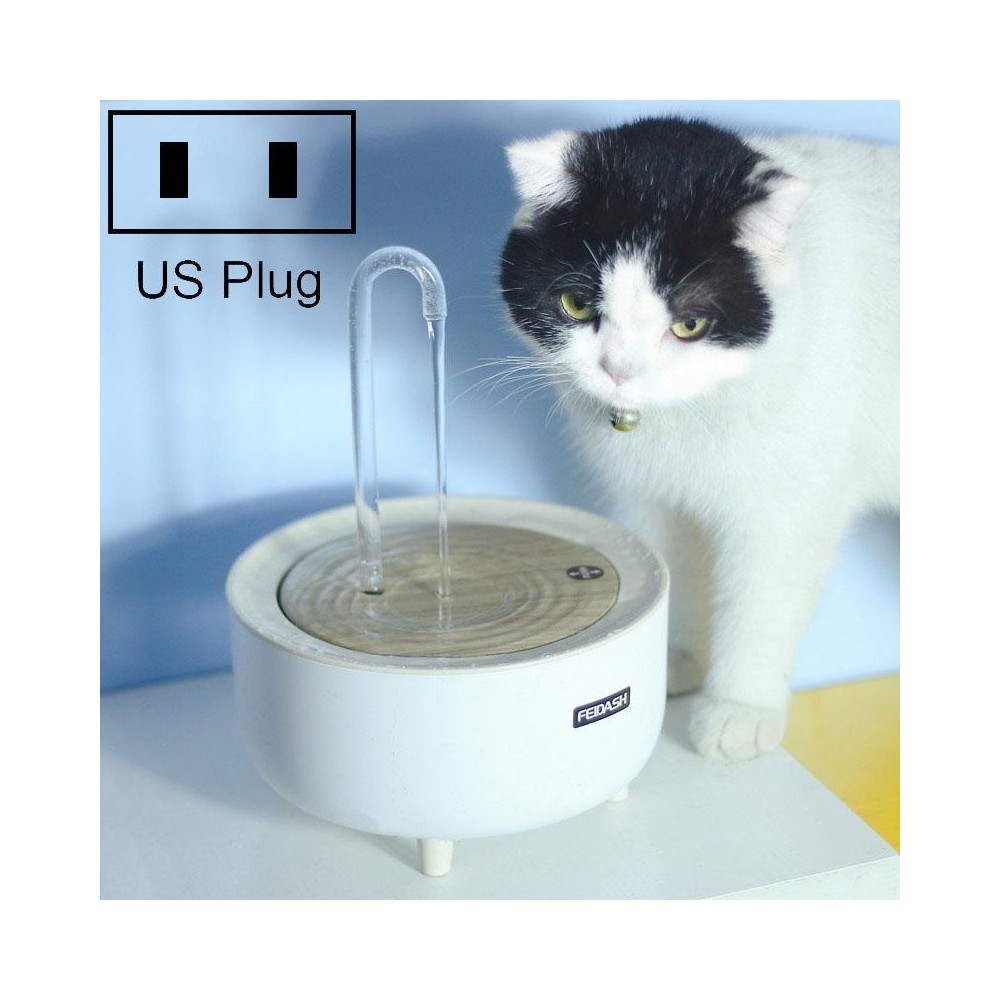 346578 Pets Automatic Circulation Filter Cat Flowing Drinking Fundation, Spec: US Plug(Crystal Faucet)