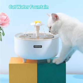 346578 Pets Automatic Circulation Filter Cat Flowing Drinking Fundation, Spec: US Plug(Crystal Faucet)