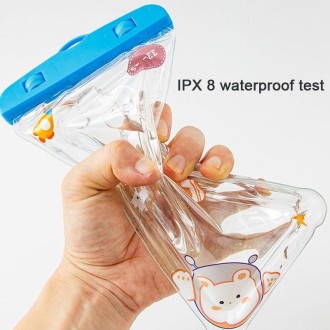 Mobile Phone IPX8 Waterproof Bag Touch Screen Swimming And Diving Case(Cute Dinosaur)