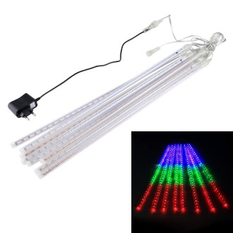 50cm 8 Tubes DIP Meteor Rain Light, LED Decorative Light, Tube Diameter: 1.2cm, AC 100-240V, US, EU Plug Optional(Colorful Light