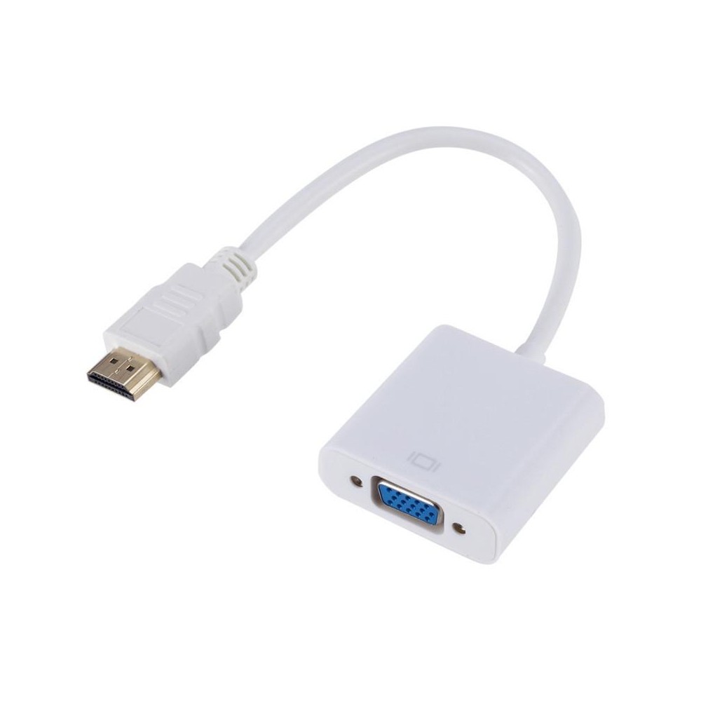 ZHQ007 HD 1080P HDMI to VGA Converter(White)