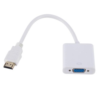 ZHQ007 HD 1080P HDMI to VGA Converter(White)