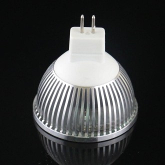 MR16 5W 475LM LED Spotlight Lamp, 1 COB LED, Warm White Light, 3000-3500K, DC 10-18V, Silver Cover