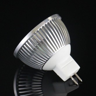 MR16 5W 475LM LED Spotlight Lamp, 1 COB LED, Warm White Light, 3000-3500K, DC 10-18V, Silver Cover