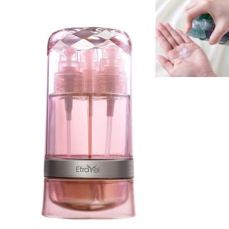 6 in 1 Portable Sub-bottling Transparent Cosmetic Spray Bottle(Lychee Pink)