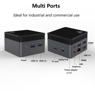 ZX01 Windows 11 Mini PC, Intel Celeron N5105 CPU, Support Dual HDMI Output 8GB+0(UK Plug)