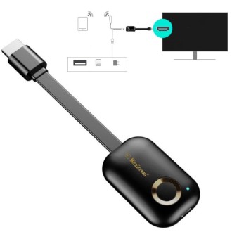 Mirascreen G9 Wireless HDMI Multi-Screen Interaction HD 4K On-Screen Device, Style:5G (Single Core 1080P)