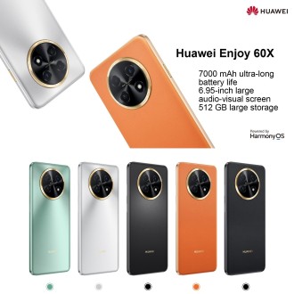 Huawei Enjoy 60X 128GB STG-AL00, China Version, Dual Back Cameras, Side Fingerprint Identification, 7000mAh Battery, 6.95 inch H