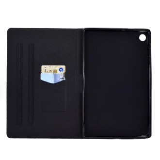 For Samsung Galaxy Tab A9+ Colored Drawing Smart Leather Tablet Case(Expression)