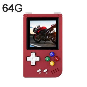 ANBERNIC RG Nano  1.54-Inch IPS Linux System Classic Pocket Retro Game Console 64G 8000 Games(Red)