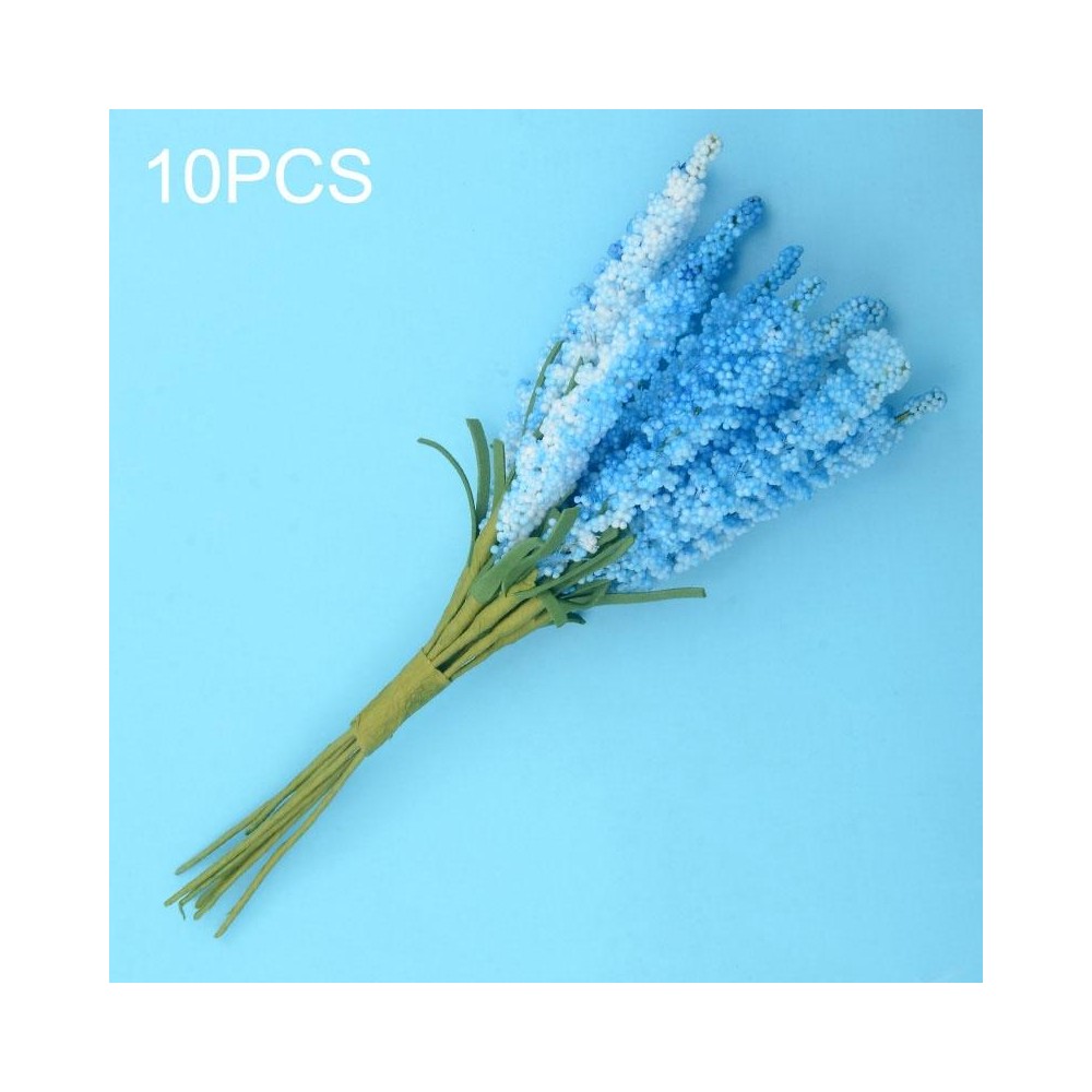 10 PCS DIY Wreath Material Artificial Flowers PE Mini Lavender Wedding Home Decoration(Blue)