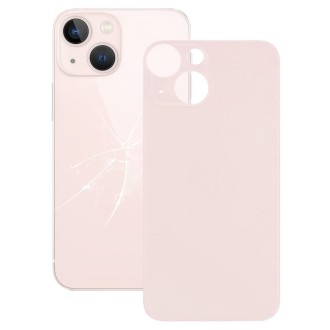 Easy Replacement Big Camera Hole Glass Back Battery Cover for iPhone 13 mini(Pink)