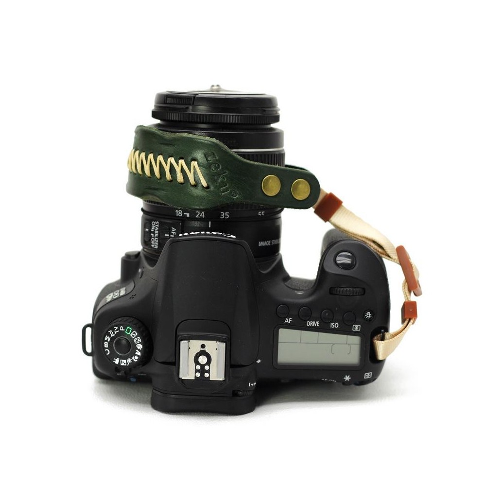 Zeku Retro Leather SLR Wristband Anti-drop Camera Wrist Strap without Camera(Green)