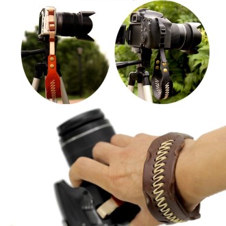 Zeku Retro Leather SLR Wristband Anti-drop Camera Wrist Strap without Camera(Green)