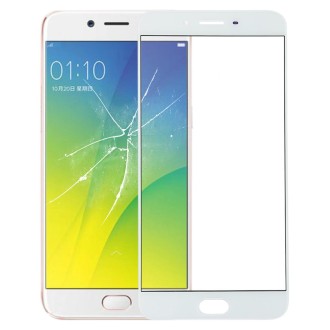 For OPPO R9s Plus Front Screen Outer Glass Lens (White)