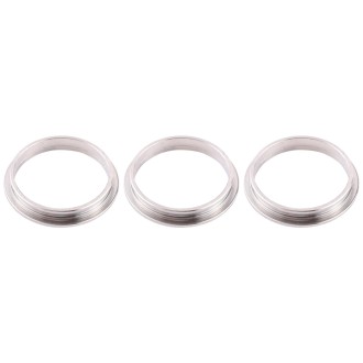 3 PCS Rear Camera Glass Lens Metal Protector Hoop Ring for iPhone 12 Pro(Silver)