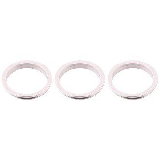 3 PCS Rear Camera Glass Lens Metal Protector Hoop Ring for iPhone 12 Pro(Silver)