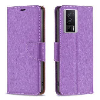 For Xiaomi Redmi K60 / K60 Pro Litchi Texture Pure Color Leather Phone Case(Purple)