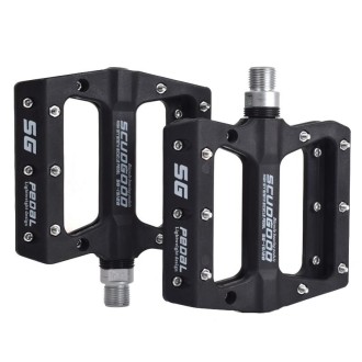 FMFXTR Mountain Bicycle Pedal Nylon Fiber Bearing Non-Slip Pedal(SG-12B Black)