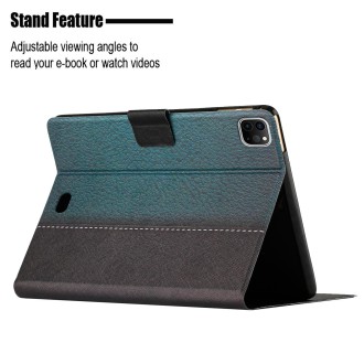 For iPad Pro 11 2020 Stitching Solid Color Smart Leather Tablet Case(Green)