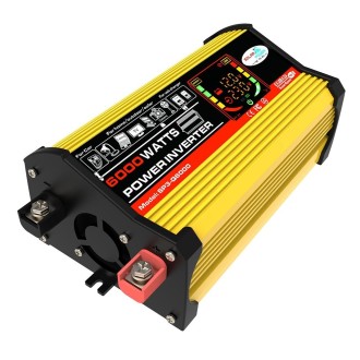 Legend III Generation DC12V to AC220V 6000W Modified Square Wave Car Power Inverter with LED Display(Yellow)