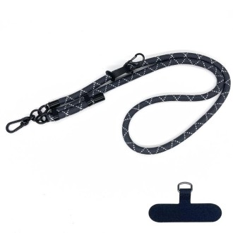 10mm Thick Rope Mobile Phone Anti-Lost Adjustable Lanyard Spacer(Dark Gray Light Gray Pattern)