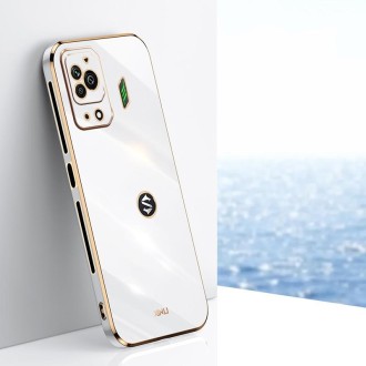 For Xiaomi Black Shark 5 Pro XINLI Straight Edge 6D Electroplate TPU Phone Case(White)