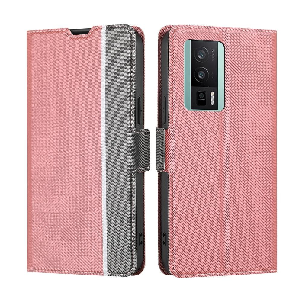 For Xiaomi Redmi K60 / K60 Pro Twill Texture Side Button Leather Phone Case(Pink)