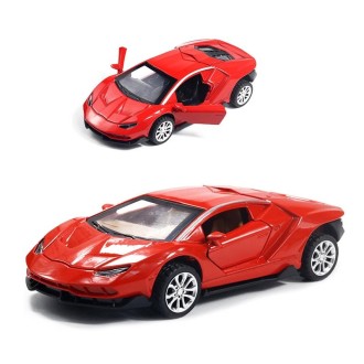 1:36 Simulation Alloy Sports Car Model Children Toy Car Baking Cake Decorative Ornament(Red)