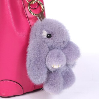 Lovely Dead Rex Rabbit Doll Pendant for Bag / Key Chains / Car ,Size: 15.0 x 14.0 x 8.0cm(Black)