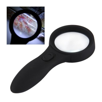 600559 4X Visual Magnifier with LED Light for Tablet & Mobile Phone Repair / Aid / Seniors, with Currency Detecting Function(Bla